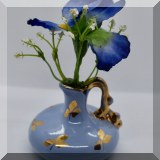 D52. Small vase with irises. 2.75”h - $16 